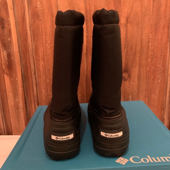 Columbia Powderbug Plus Youth Boots Black / Grey Size 6 - Picture 5 of 12